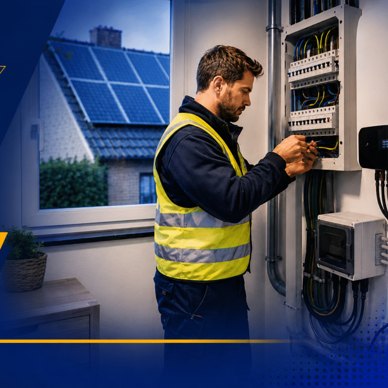 zonnepanelen aansluiting elektricien